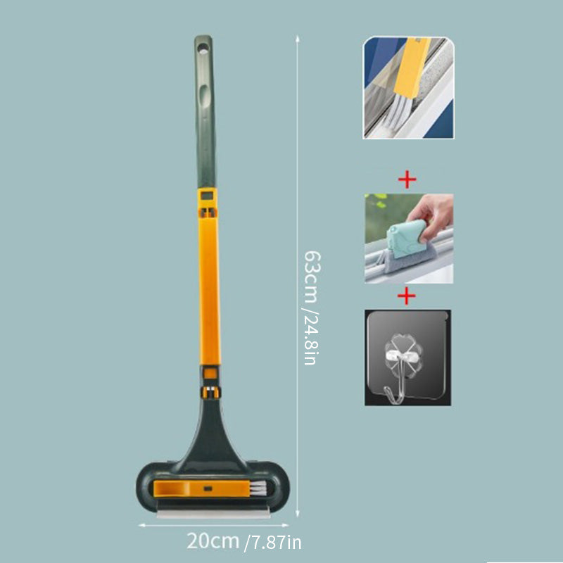 Window Cleaning Tool with Dual-head - Plastic, Blue or Yellow, view 15