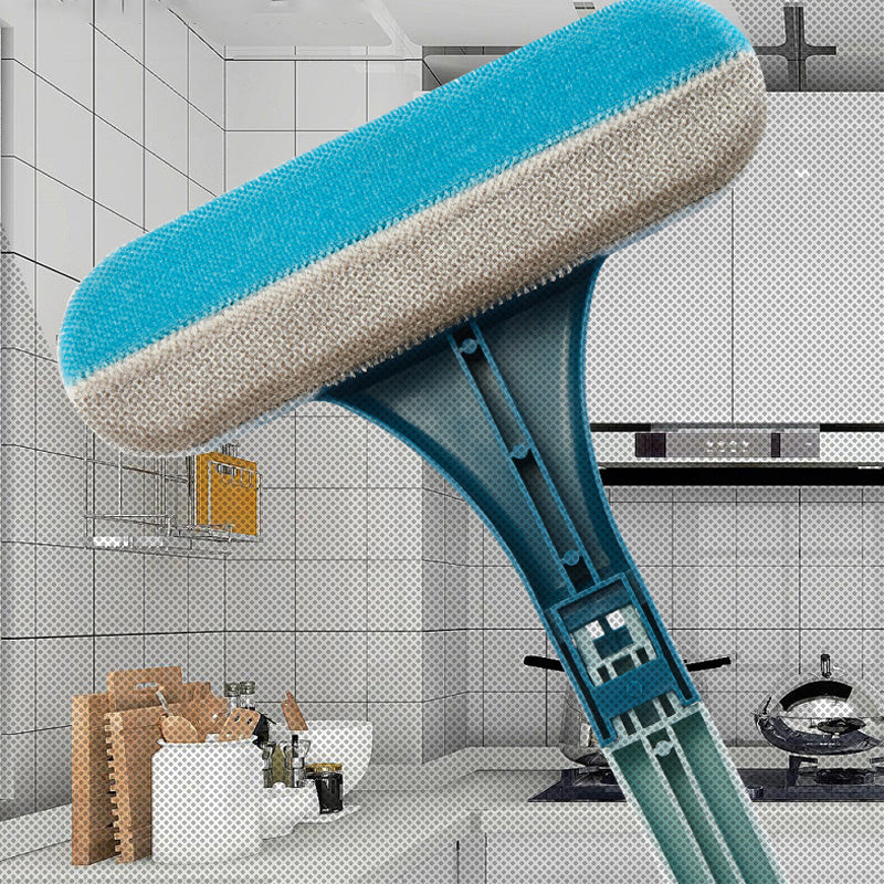 Window Cleaning Tool with Dual-head - Plastic, Blue or Yellow, view 9