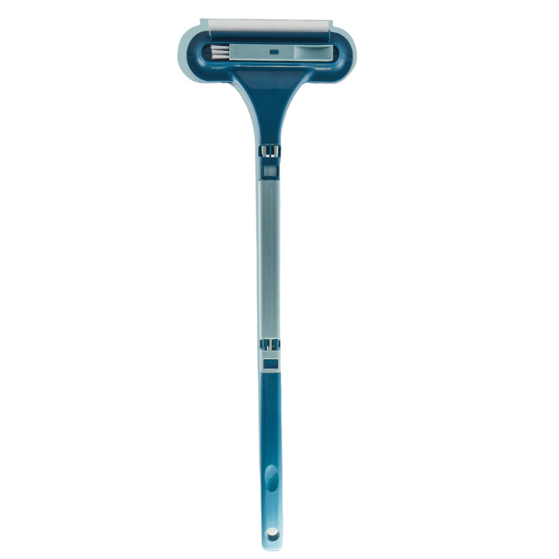 Window Cleaning Tool with Dual-head - Plastic, Blue or Yellow