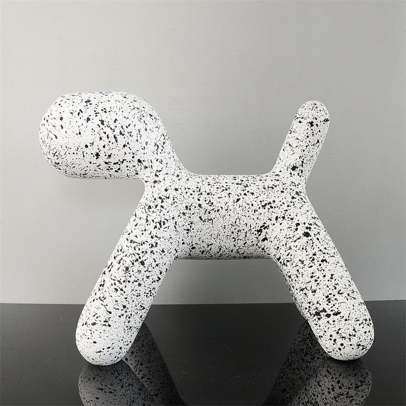 Dog Sculpture Ornament - Hand-Painted Resin Art Carving, view 2