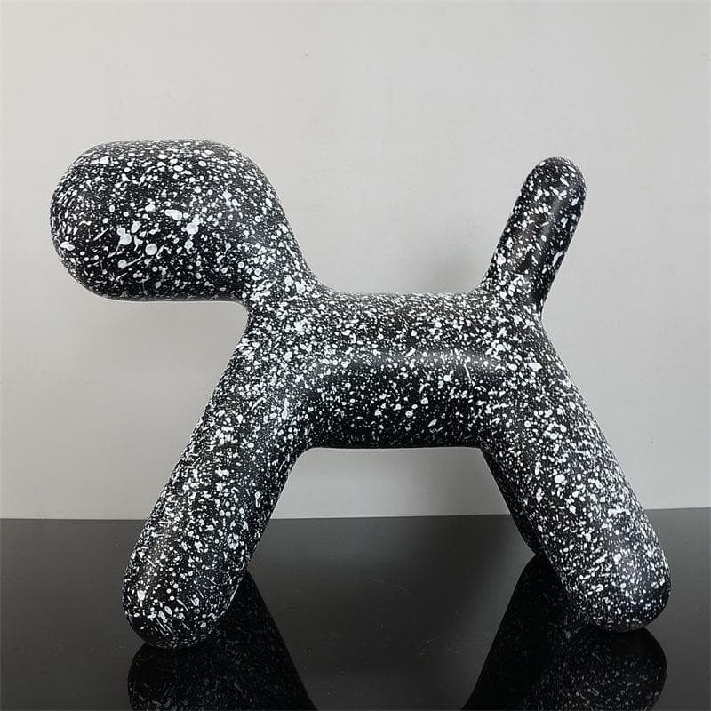 Dog Sculpture Ornament - Hand-Painted Resin Art Carving, view 4