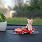 Cute Pig Ornament for Car or Home - Resin Animal Decoration, view 14