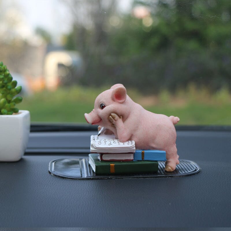 Cute Pig Ornament for Car or Home - Resin Animal Decoration, view 15