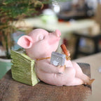 Cute Pig Ornament for Car or Home - Resin Animal Decoration, view 16