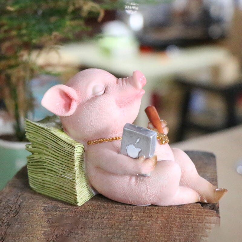 Cute Pig Ornament for Car or Home - Resin Animal Decoration, view 16