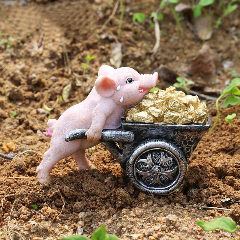 Cute Pig Ornament for Car or Home - Resin Animal Decoration, view 17