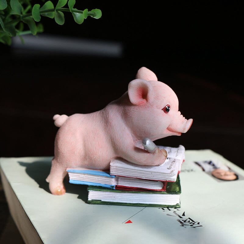 Cute Pig Ornament for Car or Home - Resin Animal Decoration, view 19