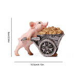 Cute Pig Ornament for Car or Home - Resin Animal Decoration, view 4