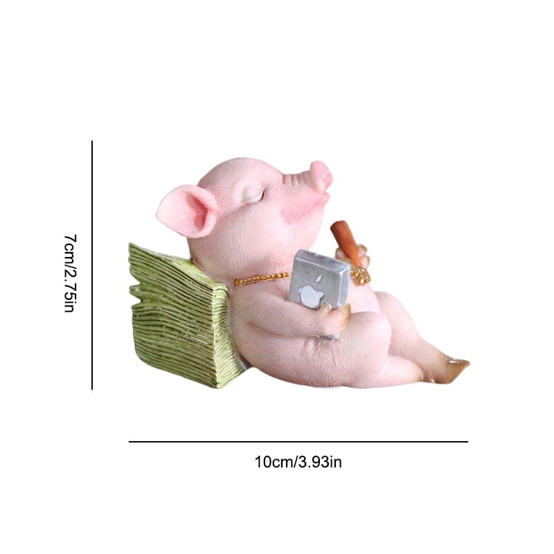Cute Pig Ornament for Car or Home - Resin Animal Decoration, view 7