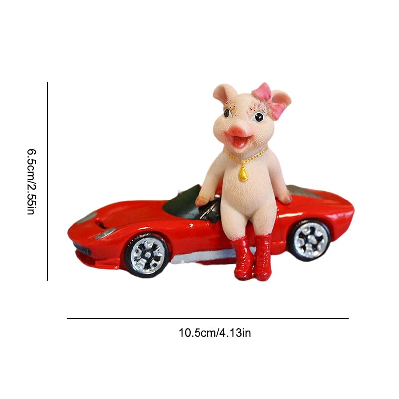Cute Pig Ornament for Car or Home - Resin Animal Decoration, view 8