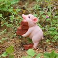 Cute Pig Ornament for Car or Home - Resin Animal Decoration