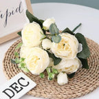 Artificial Peony Bouquet with Blossoms and Buds - Non-Woven Fabric, 30 cm, view 2