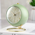 Vintage Style Alarm Clock - Silent, Night Light, Plastic, 10.5 x 9 x 6.5 cm, view 2