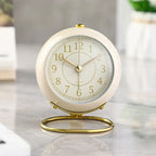 Vintage Style Alarm Clock - Silent, Night Light, Plastic, 10.5 x 9 x 6.5 cm, view 5
