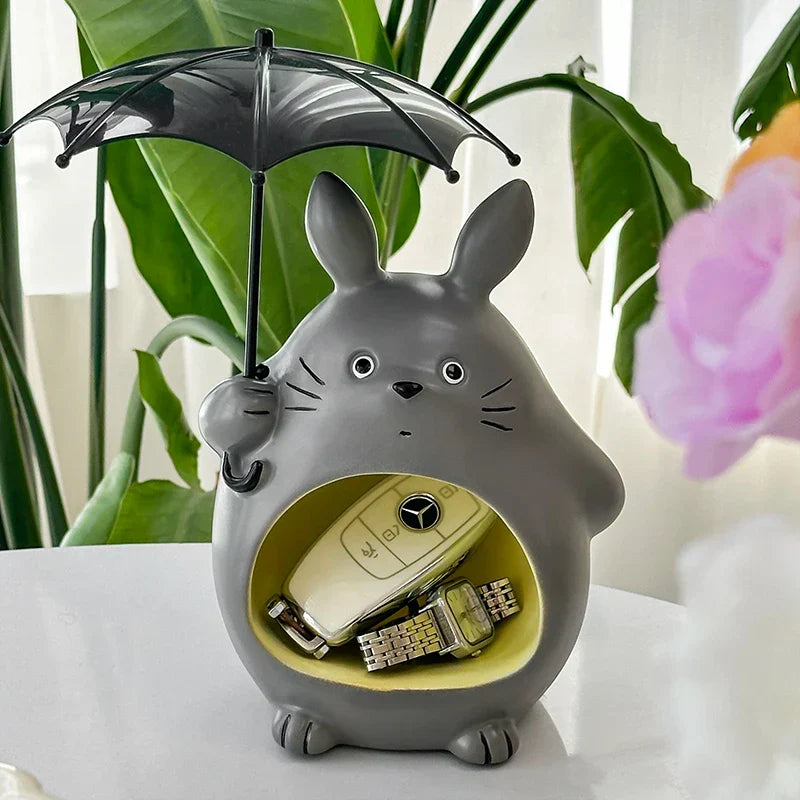 Cartoon Resin Storage Bowl Figure for Living Room or Bedroom - Multicolour