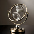 Luxury Hourglass Clock with Gold Brass Frame - 24x22 cm, 30/60 Minute Timer, view 6