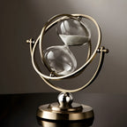 Luxury Hourglass Clock with Gold Brass Frame - 24x22 cm, 30/60 Minute Timer, view 6