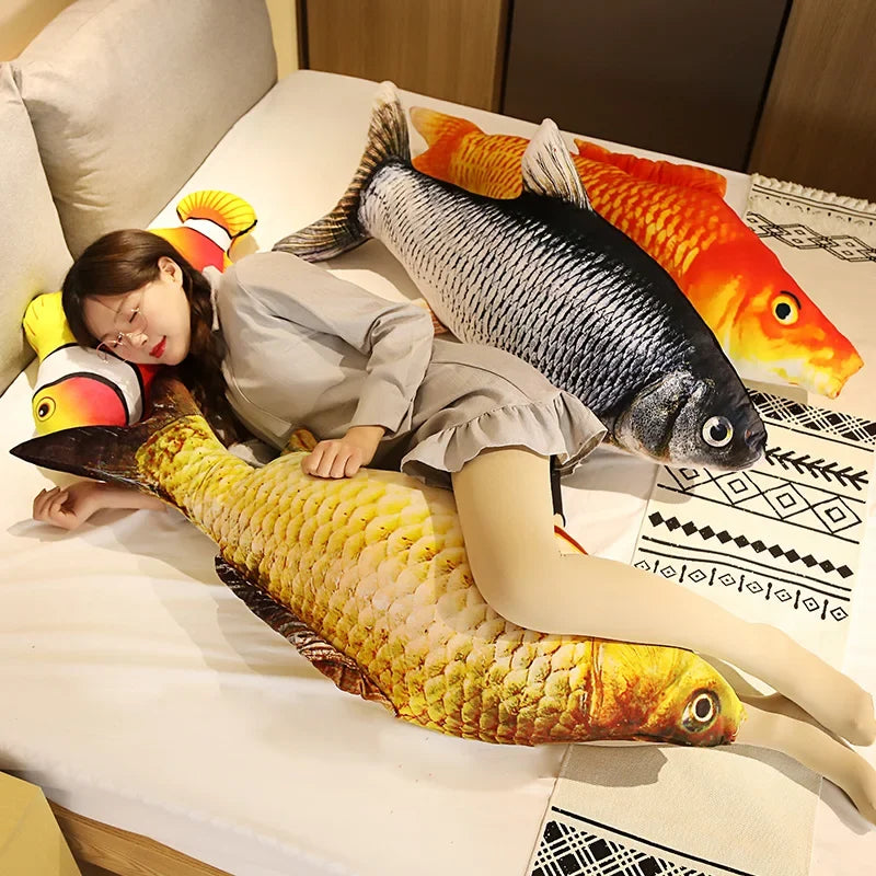 Giant Fish Plush Realistic Pillow - 15.75in x 23.62in, PP Cotton Filling, view 3