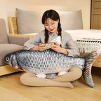 Giant Fish Plush Realistic Pillow - 15.75in x 23.62in, PP Cotton Filling