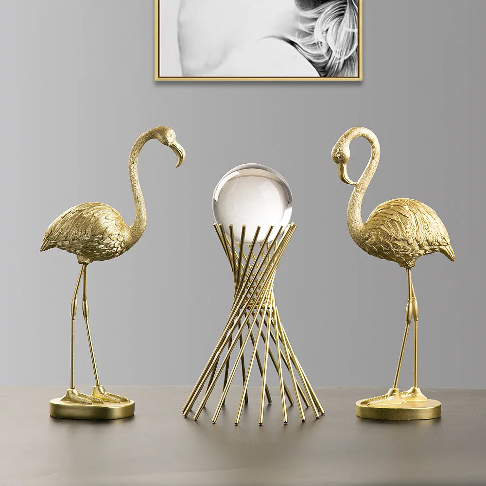 Nordic Flamingo Resin Figurine for Living Room or Office - 3 cm Height, view 11