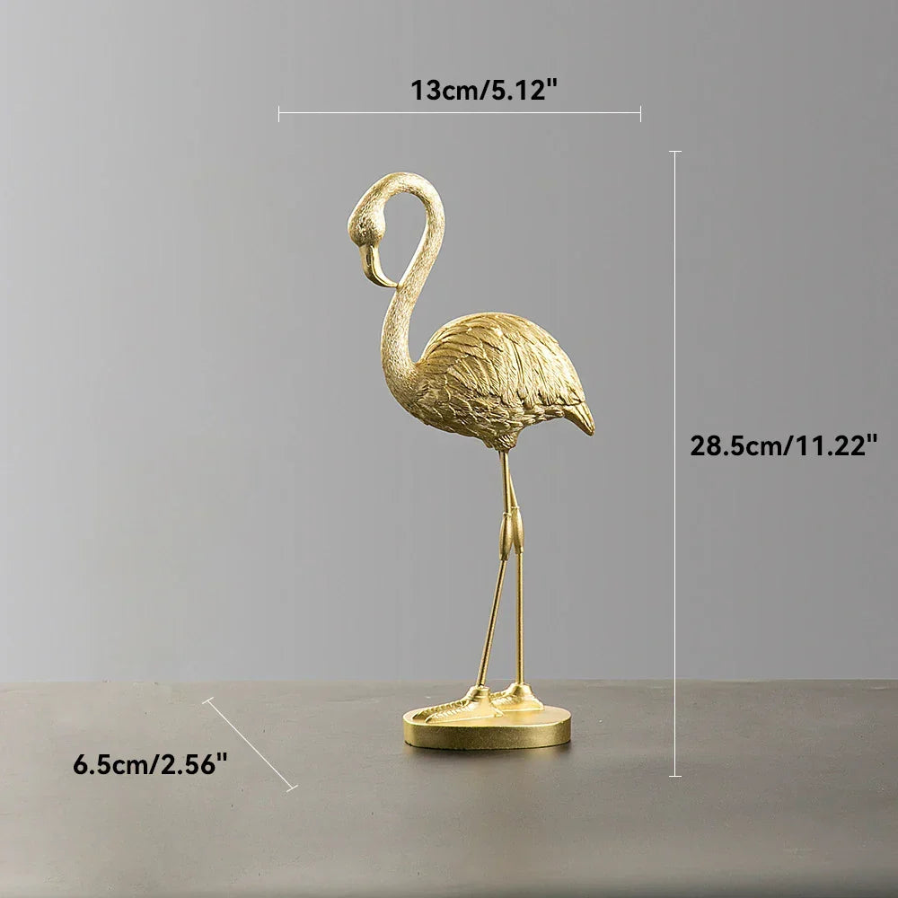 Nordic Flamingo Resin Figurine for Living Room or Office - 3 cm Height, view 3