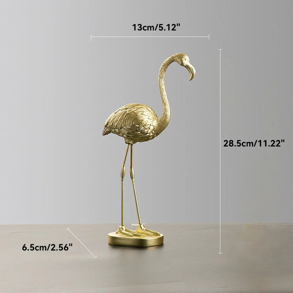Nordic Flamingo Resin Figurine for Living Room or Office - 3 cm Height, view 4