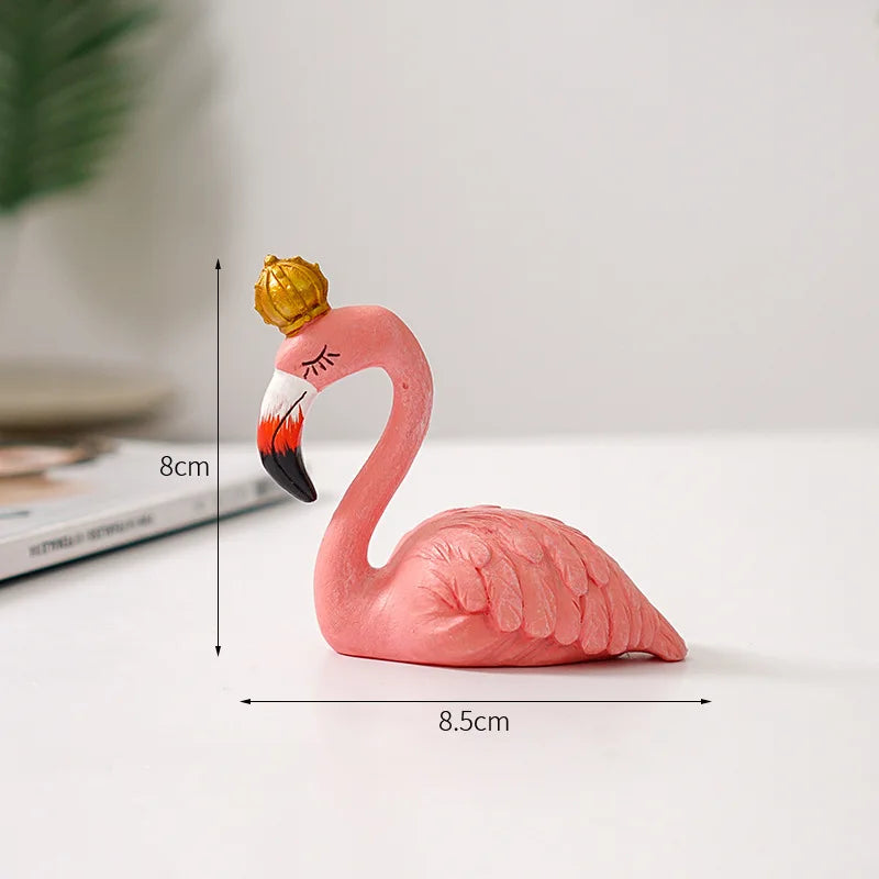 Nordic Flamingo Resin Figurine for Living Room or Office - 3 cm Height, view 5