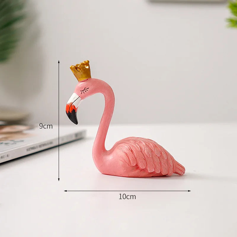 Nordic Flamingo Resin Figurine for Living Room or Office - 3 cm Height, view 6