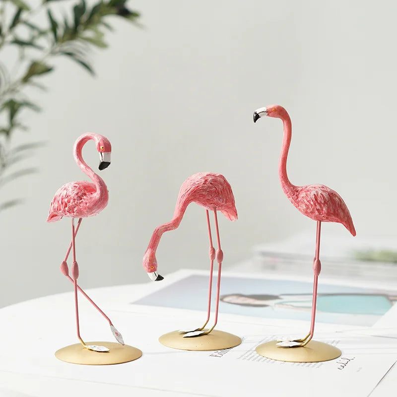 Nordic Flamingo Resin Figurine for Living Room or Office - 3 cm Height, view 9