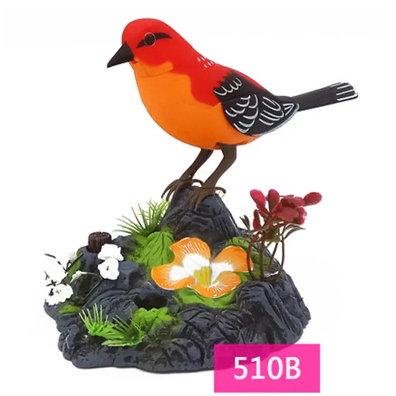 Singing Bird Home Decor Ornament - Voice Activated, 16 cm, Plastic, view 3