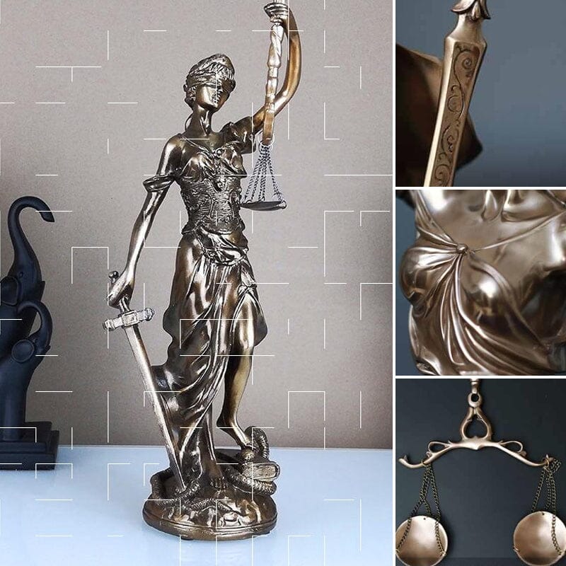 Goddess of Justice Decoration Statue - Resin, 30 cm, European Style, view 6