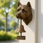 Wall-Mounted Bronze Welcome Bell with German Shepherd Design - 27 x 13 cm, view 9