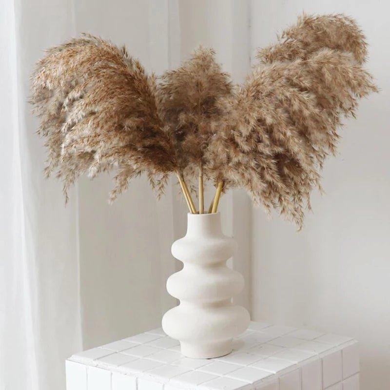 Natural Dried Pampas Grass Bouquet for Home Decoration - 55-60 cm, Brown-Beige, view 6