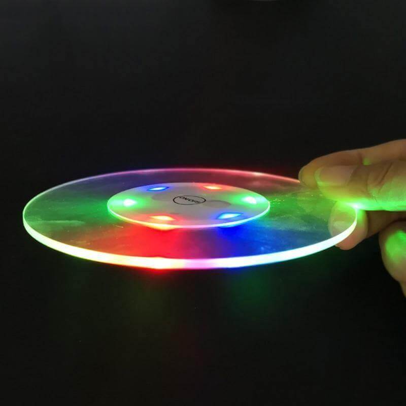 Acrylic Ultra-Thin LED Coaster - 0.3 cm Thick, White or Colourful Light, view 12