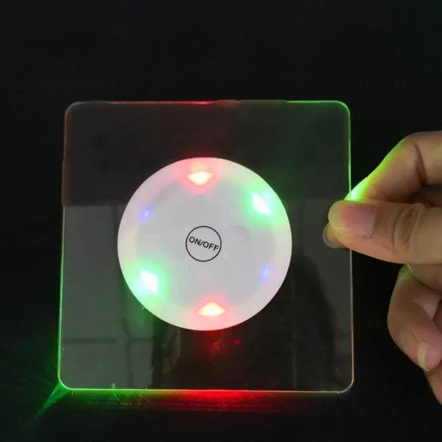Acrylic Ultra-Thin LED Coaster - 0.3 cm Thick, White or Colourful Light, view 4