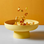 Retro Fruit Bowl with Vintage Leaf Design - Plastic Ceramic-Like Finish, 11.5 cm, view 2