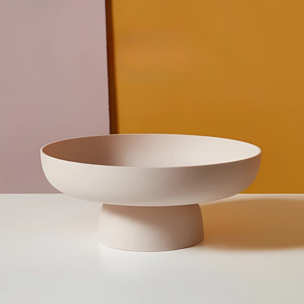 Retro Fruit Bowl with Vintage Leaf Design - Plastic Ceramic-Like Finish, 11.5 cm, view 6