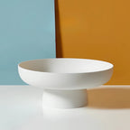 Retro Fruit Bowl with Vintage Leaf Design - Plastic Ceramic-Like Finish, 11.5 cm, view 7