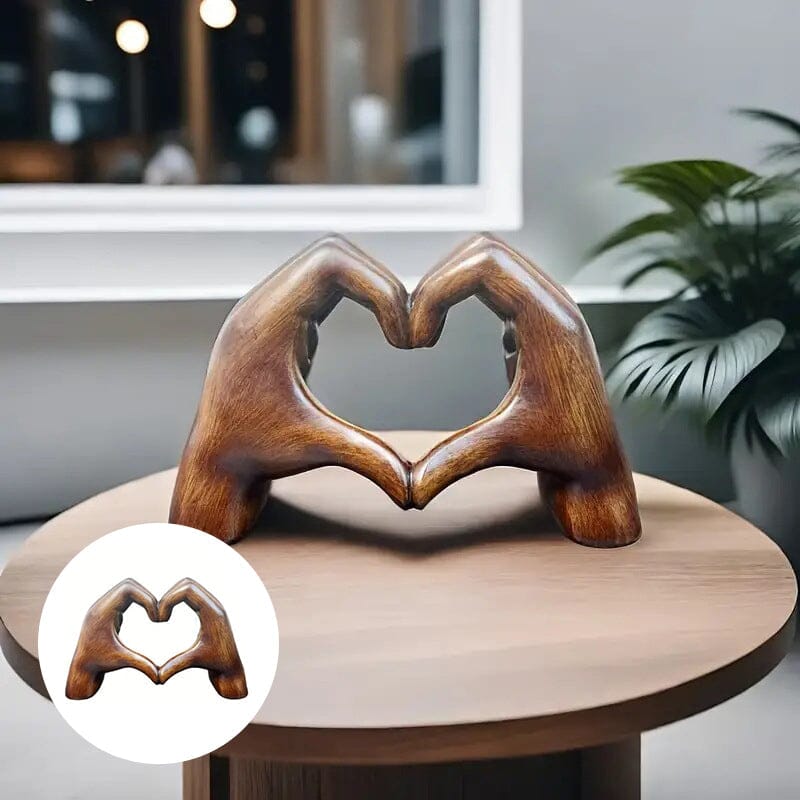 Heart Statue Modern Art Decor - Synthetic Resin, Romantic Symbol, view 2