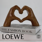 Heart Statue Modern Art Decor - Synthetic Resin, Romantic Symbol, view 3