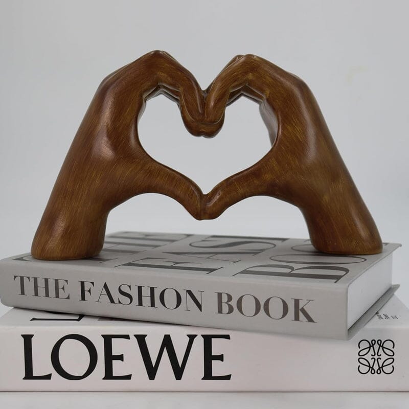 Heart Statue Modern Art Decor - Synthetic Resin, Romantic Symbol, view 3