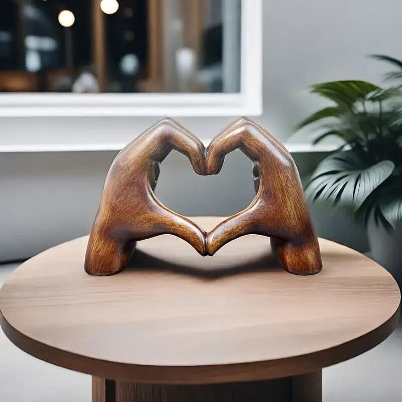Heart Statue Modern Art Decor - Synthetic Resin, Romantic Symbol, view 5