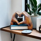 Heart Statue Modern Art Decor - Synthetic Resin, Romantic Symbol, view 6