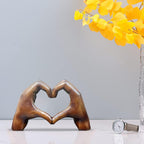 Heart Statue Modern Art Decor - Synthetic Resin, Romantic Symbol, view 7