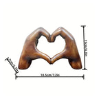 Heart Statue Modern Art Decor - Synthetic Resin, Romantic Symbol, view 8