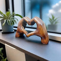 Heart Statue Modern Art Decor - Synthetic Resin, Romantic Symbol
