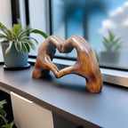 Heart Statue Modern Art Decor - Synthetic Resin, Romantic Symbol