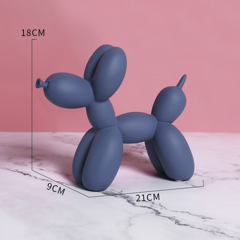 Balloon Dog Resin Figurine for Home or Office Desk - Modern Nordic Decor, view 2