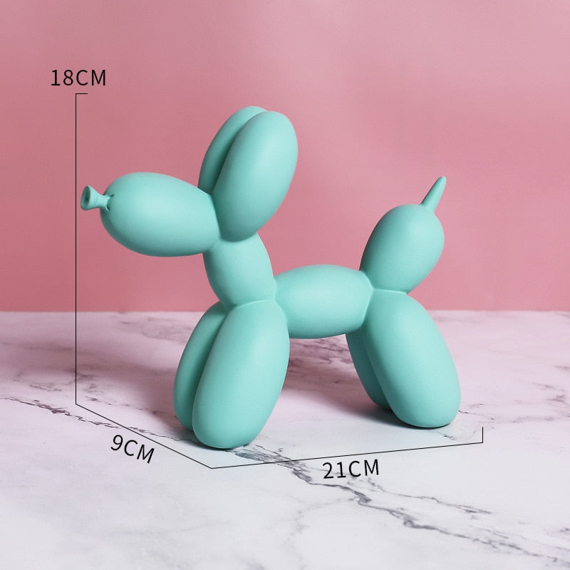 Balloon Dog Resin Figurine for Home or Office Desk - Modern Nordic Decor, view 4