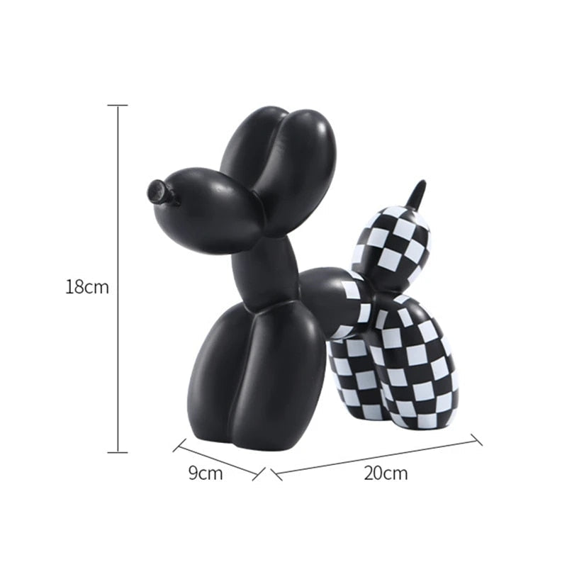 Balloon Dog Resin Figurine for Home or Office Desk - Modern Nordic Decor, view 6